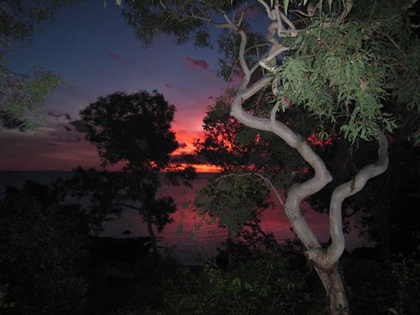 The sunset from our veranda on Lizard Island