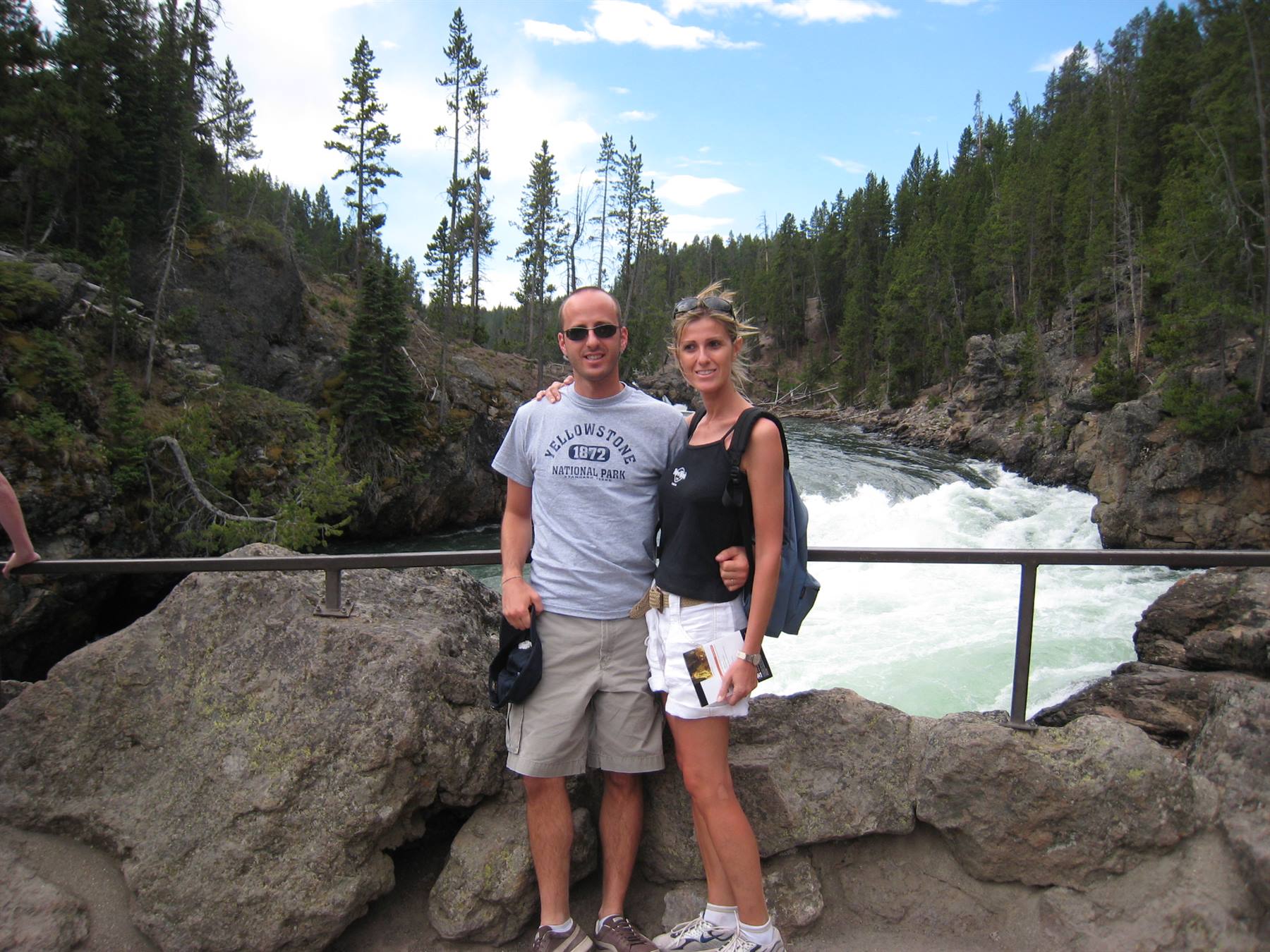 Yellowstone - the two of us at the Upper Falls