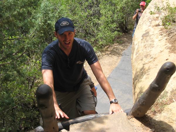 Mesa Verde national Park - The climb from the Cliff Palace