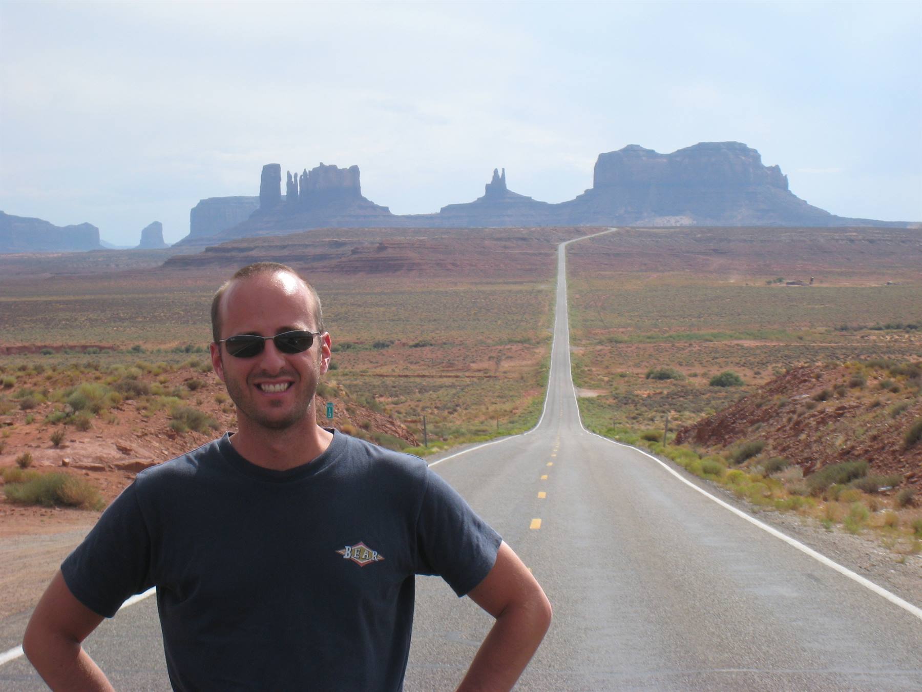 The road towards Monument Valley