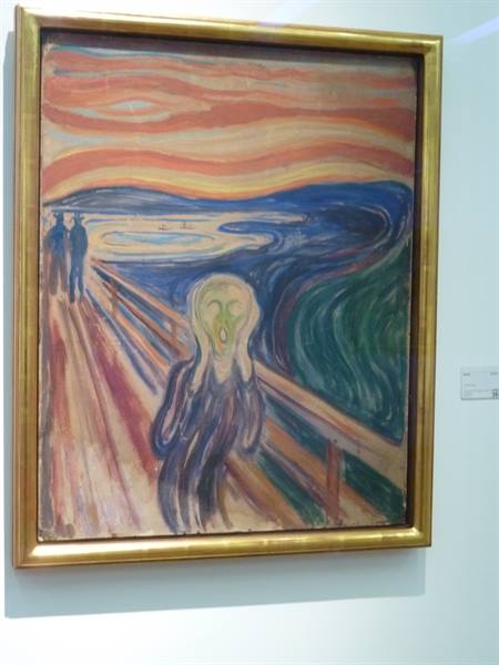 Munch's The Screamin a golden frame at Oslo's National Gallery