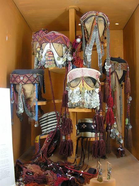 masks at the folklore museum of amman