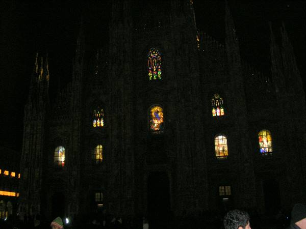 the stained-glass windows of the duomo