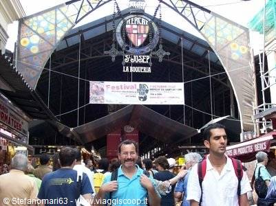 In front of the Boqueria market