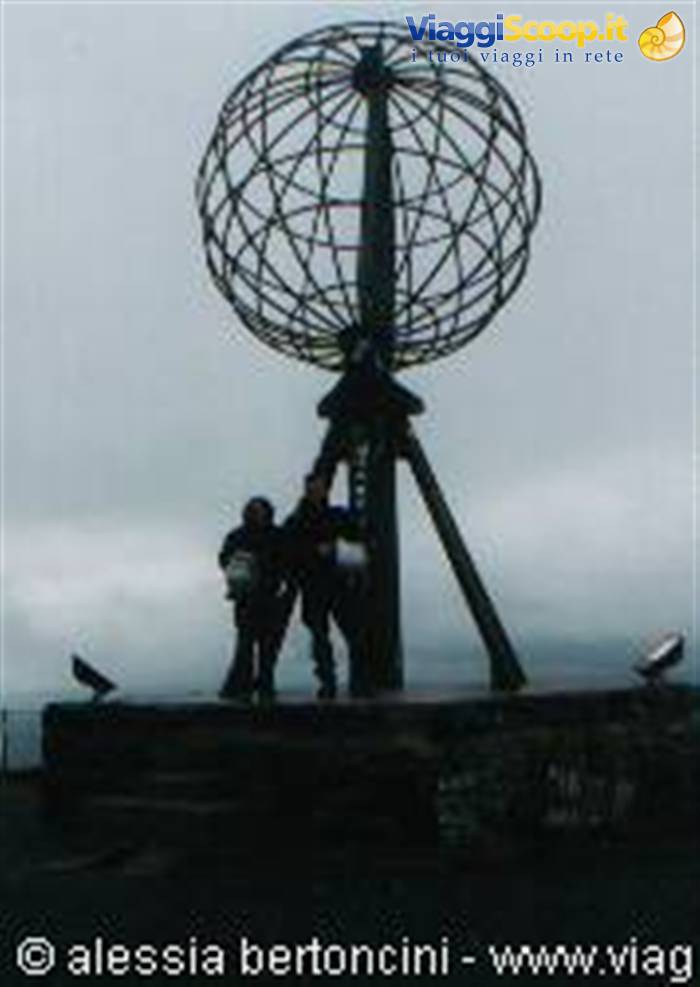 In front of the famous globe