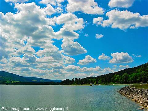 Clouds and lake
