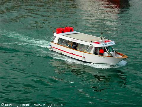 Boat trip at sea