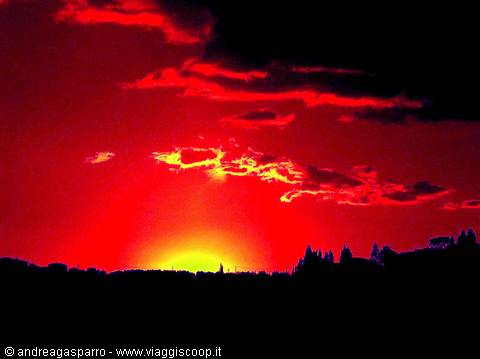 Fiery sunset