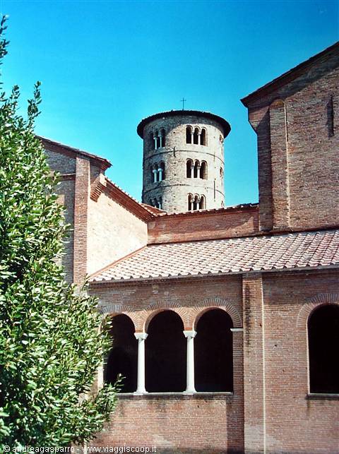 Cylindrical bell tower and brick cloister of Sant'Apollinare Nuovo Basilica, Ravenna