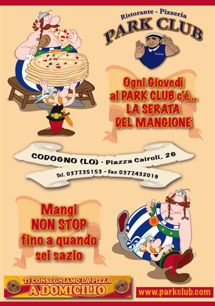 At the Ristorante Pizzeria Park Club of Codogno