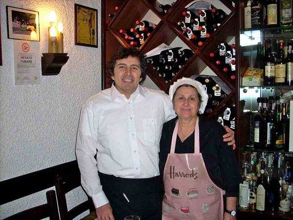 The owners of Ristorante Mosè of Celle Ligure