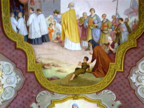 The fresco depicting the return of the soldiers from the First Crusade
