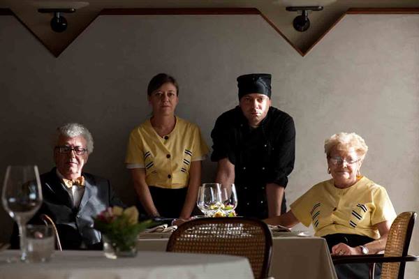 The Cornero family, owners of Ristorante La Fioraia in Castello di Annone