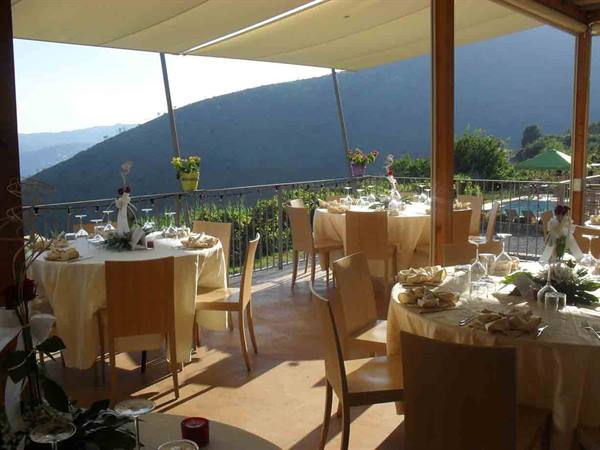 On the terrace of Hotel Ristorante Oro Verde in Bergeggi