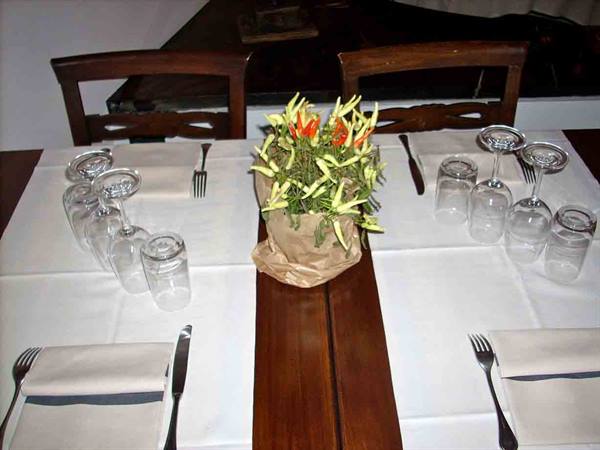 At the tables of Ristorante Matama'
