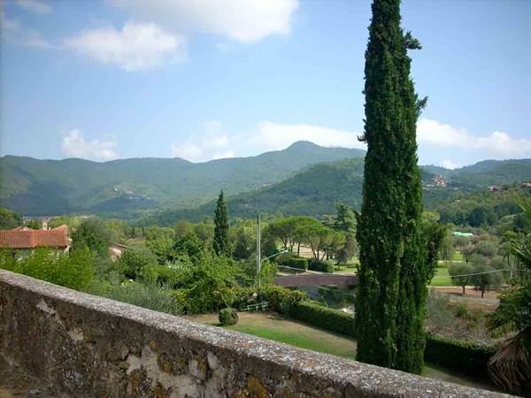The panorama over the mountains of the Ligurian hinterland