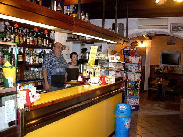 The bar, with the owners