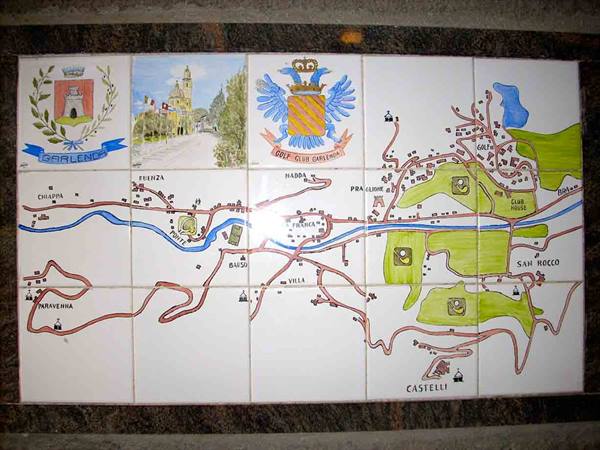 The tourist map of Garlenda