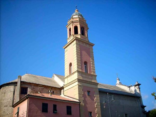 The bell tower of the Parish Church of Valleggia