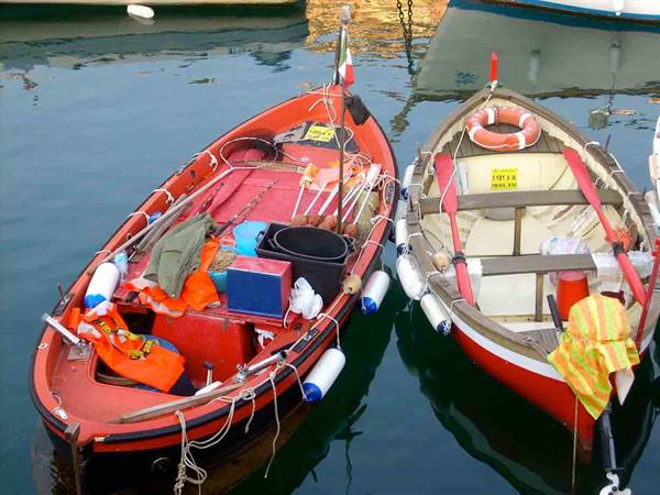 Fishermen's boats at the little harbour