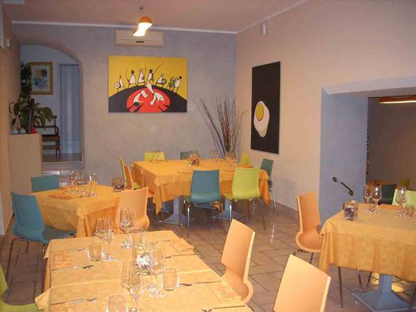 In the dining room of Ristorante La Voglia Matta