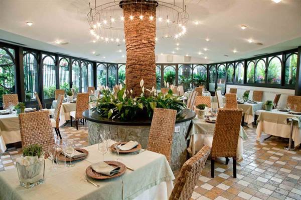 In the dining room of Ristorante Manuelina in Recco