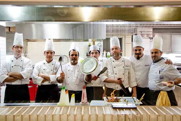 The chefs of Ristorante Manuelina