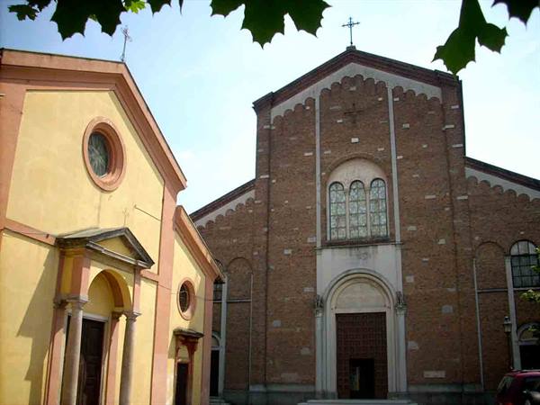The churches in the old town of Cassano d'Adda