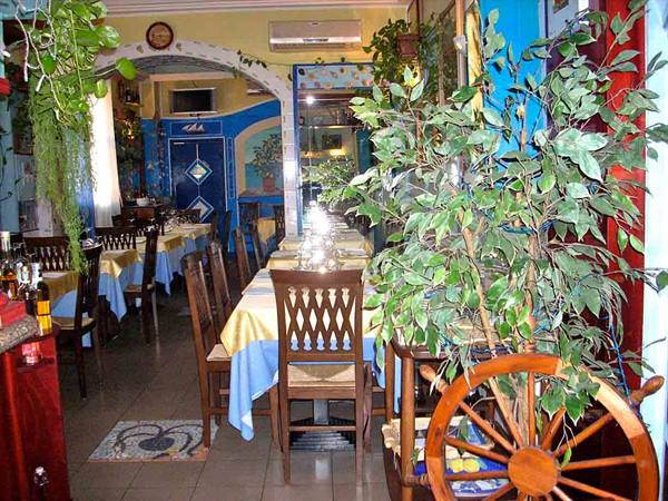 In the dining room of Ristorante Positano da Biagio in Saronno