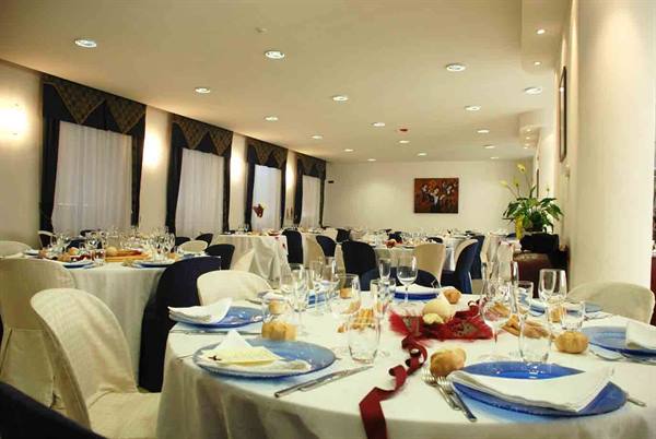 In the dining room of Ristorante Massimo, at Hotel Resort Il Convento
