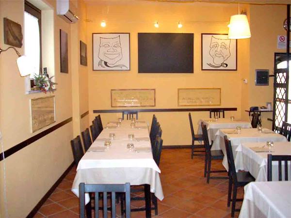 In the dining room of Ristorante La Casa del Fiume