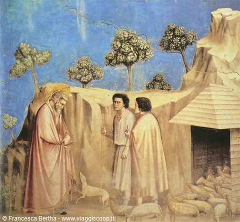 A detail of Giotto's frescoes at the Scrovegni Chapel