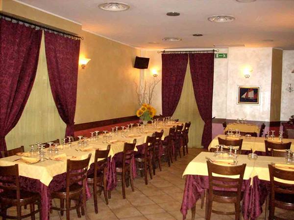 In the dining room of Ristorante Happy Moments
