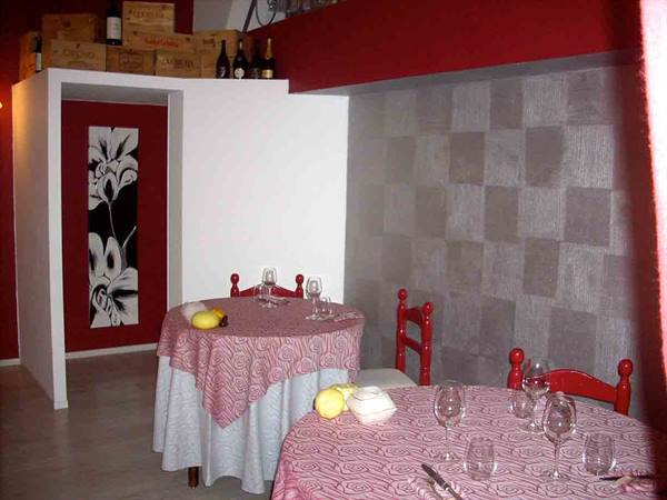 In the rooms of Ristorante Rosso di Sera di Busto Arsizio
