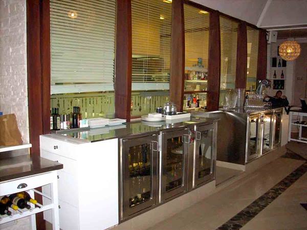 The open kitchen at Ristorante Barracudino