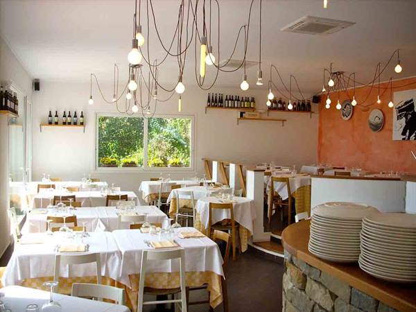 In the dining room of Ristorante Mezzo Marinaio