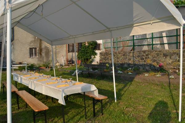 The large garden of Ristorante Antichi Sapori