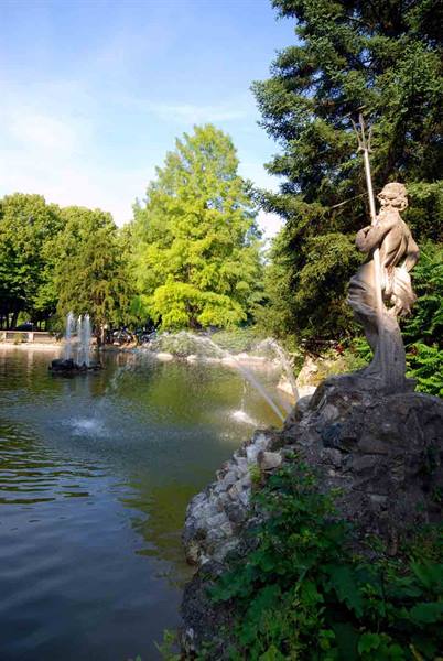 The small lake of Salsomaggiore Terme