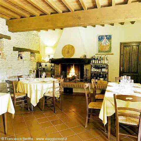 In the dining room of Ristorante La Casa nel Bosco