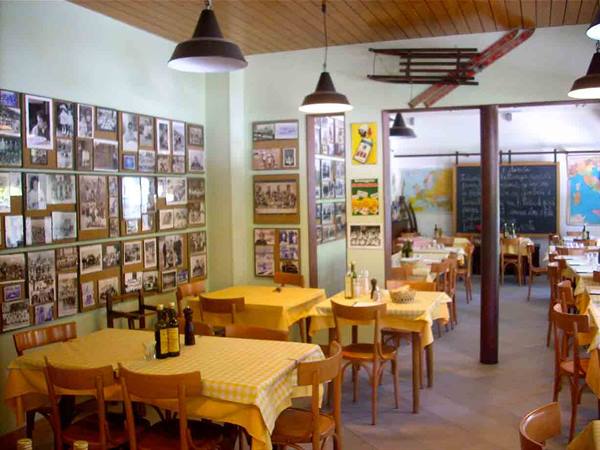 In the dining room of Osteria dei Matetti