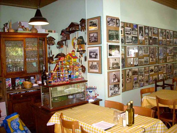 In the dining room of Osteria dei Matetti