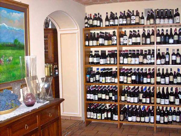 Vast selection of wines at Osteria Italia