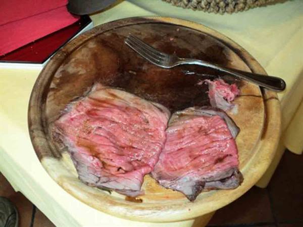 A meat dish from Ca' de Pitta Restaurant