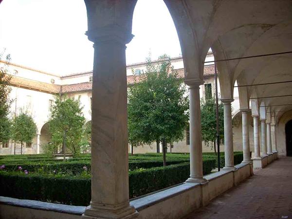 In the cloister of the Church of San Pietro