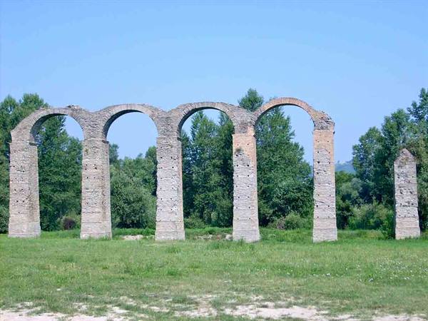 Remains of the Roman aqueduct