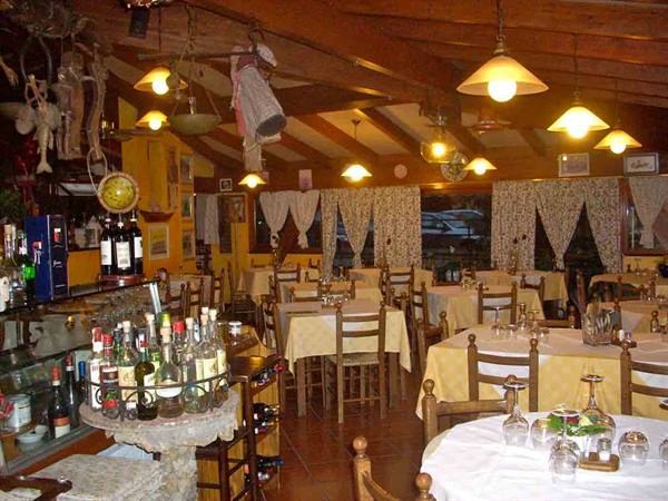 In the spacious dining room of Il Boschetto Restaurant