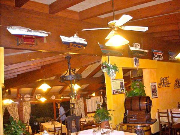 In the dining room of Il Boschetto Restaurant