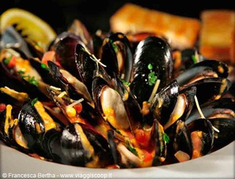 Delicacies of Ristorante Pizzeria Filodendro: the mussels pepata