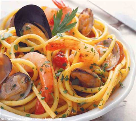 Delicacies of Ristorante Pizzeria Filodendro: spaghetti with seafood