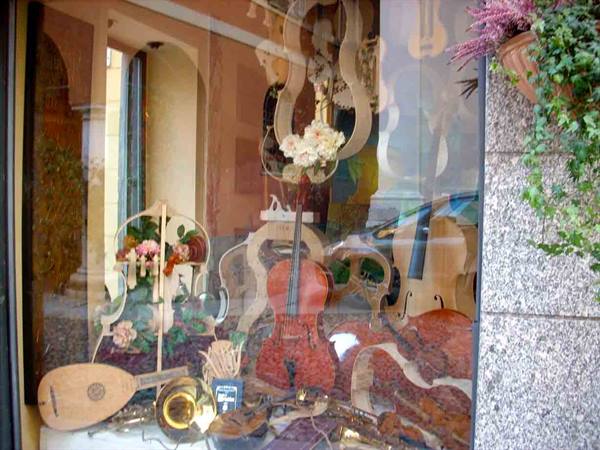 A violin maker's window